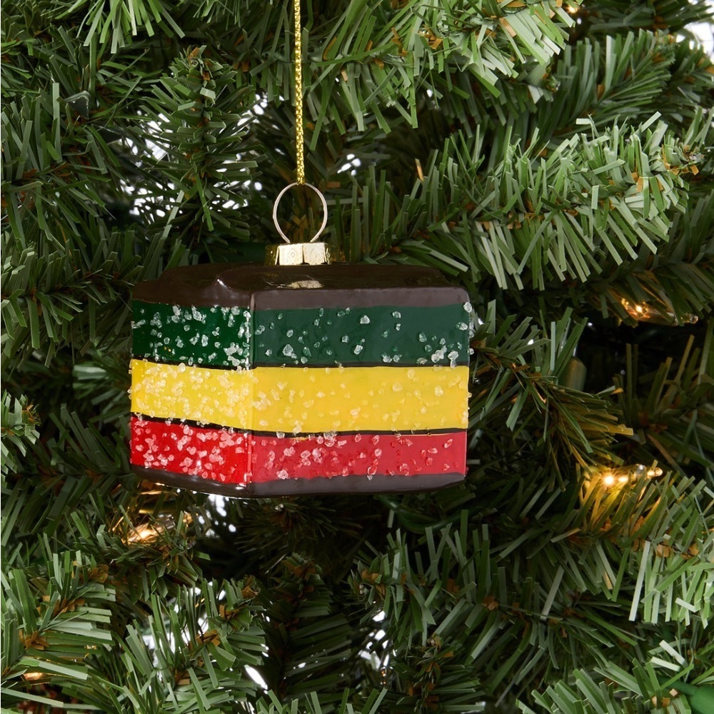 Italian Rainbow cookie Christmas Ornament